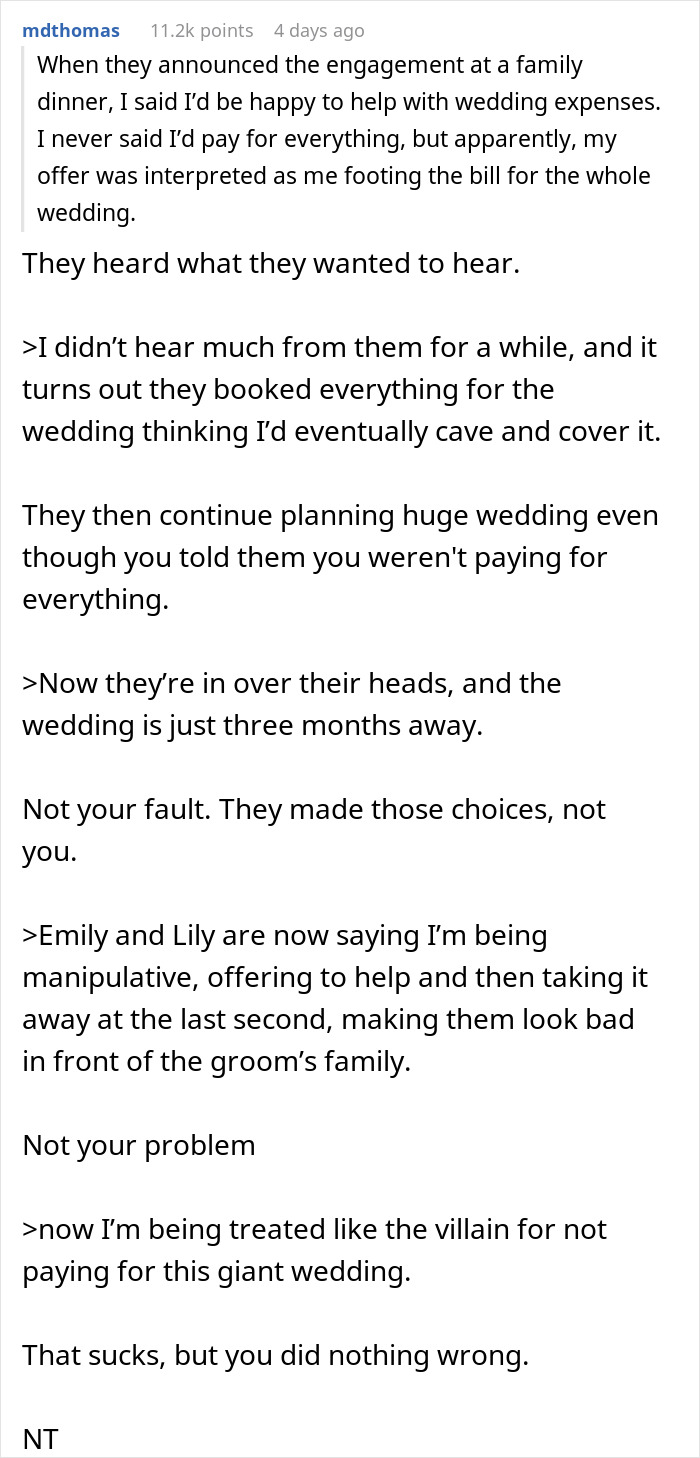 Bride Goes Overboard With A Fancy Wedding After Uncle Promises To Pay, Gets A Harsh Reality Check Bride Goes Overboard With A Fancy Wedding After Uncle Promises To Pay, Gets A Harsh Reality Check