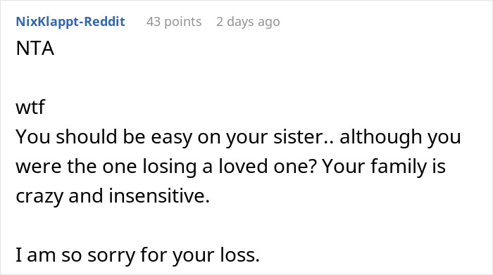 Guy Shocked At Sisters Audacity After His Wife Dies: "She Is A Selfish Cow"