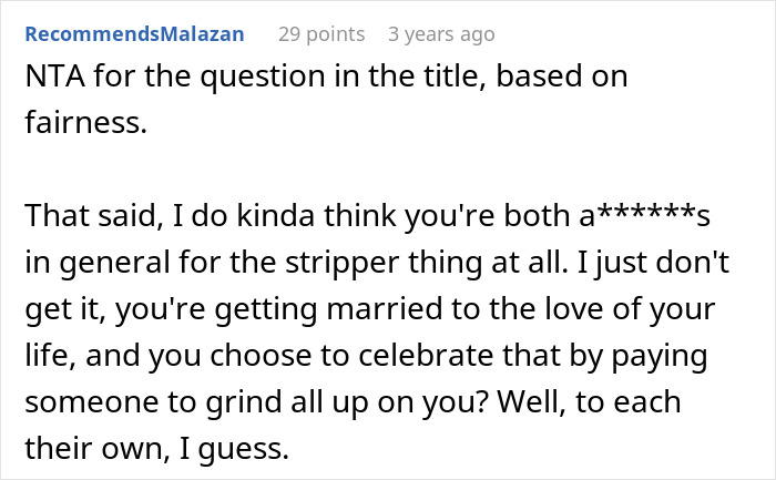 “Wouldn’t Explain How”: Man Upset His Fiancée Wants A Female Stripper At Her Bachelorette “Wouldn’t Explain How”: Man Upset His Fiancée Wants A Female Stripper At Her Bachelorette