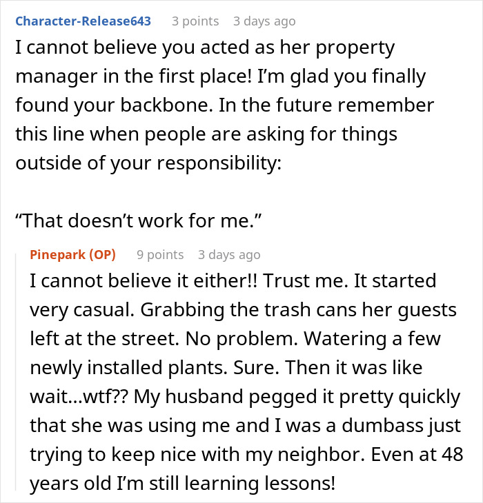 &ldquo;Sorry Pumpkin&rdquo;: Helpful Homeowner Reaches Her Limit After Enduring The Most Entitled Neighbors