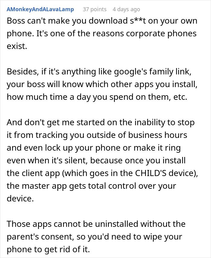 "I Find This So So So Wrong": Employee Refuses To Use Life360, Boss Loses It "I Find This So So So Wrong": Employee Refuses To Use Life360, Boss Loses It