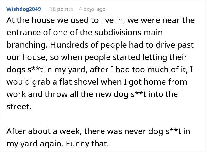 Woman Enjoys Neighbor’s Cursing Tirade As They Find Dog Poop That Once Was In The Yard Next Door Woman Enjoys Neighbor’s Cursing Tirade As They Find Dog Poop That Once Was In The Yard Next Door