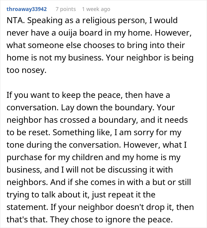 Elderly Neighbor Wants An Apology From Mom After She Laughs At Her Warnings About Kids&rsquo; Ouija Board