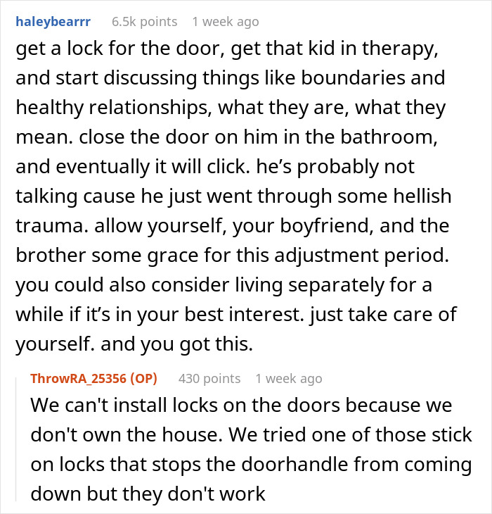 GF Complains That BF's 11YO Brother's Behavior Is Creepy, He Says She's Overreacting