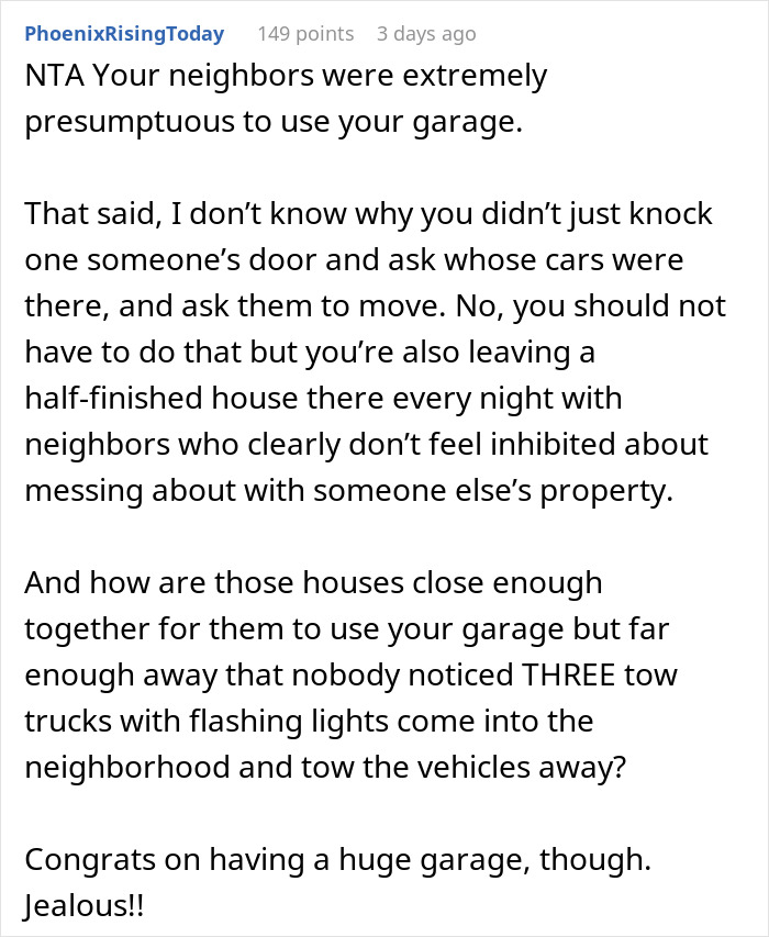 Neighbors Think They Can Park In Person&rsquo;s Garage Without Permission, Get A $1,000 Reality Check