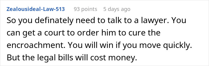 Guy Turns To Web For Legal Advice After 100% Of Neighbor’s House Is Built On His Property Guy Turns To Web For Legal Advice After 100% Of Neighbor’s House Is Built On His Property