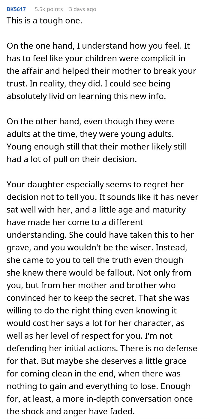 Biological Kids Furious After Dad Leaves Everything To Stepson For Concealing Mom's Affair Biological Kids Furious After Dad Leaves Everything To Stepson For Concealing Mom's Affair