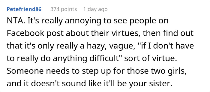 Woman Tells Sis To Stop Claiming Her House Is A Safe Place For Kids As She Ignores The Ones In Need Woman Tells Sis To Stop Claiming Her House Is A Safe Place For Kids As She Ignores The Ones In Need