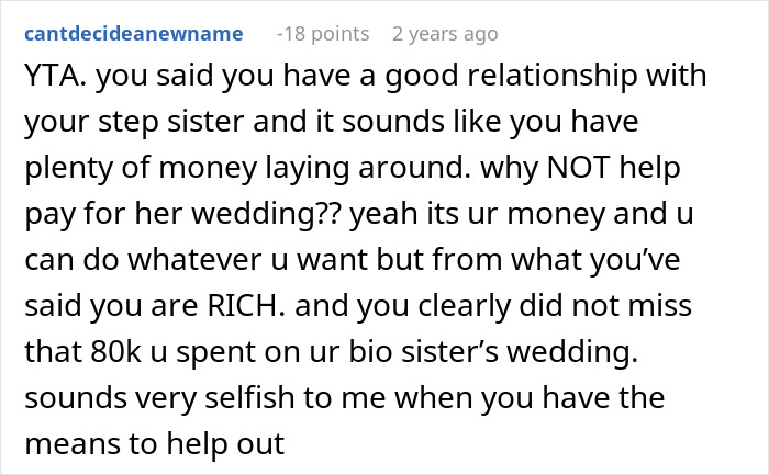 Guy Refuses To Fund Stepsister&rsquo;s Wedding, Calls Out Mom&rsquo;s Choices When She Protests