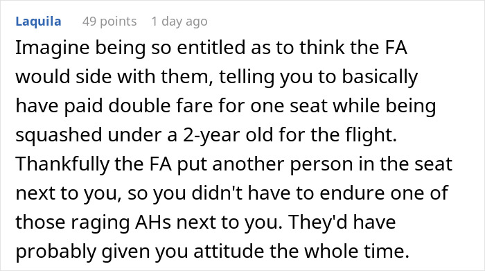 Passenger Demands Toddler Move From Paid Seat: "Not Ask, But Demand" Passenger Demands Toddler Move From Paid Seat: "Not Ask, But Demand"