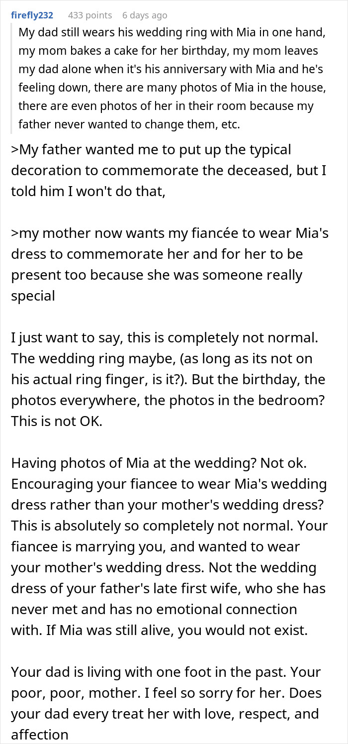 Dad Pressures His Soon-To-Be DIL To Wear His Late Wife&rsquo;s Wedding Dress Decades After She Died