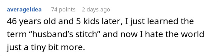 Man Resents Wife For Not Doing The &ldquo;Husband Stitch&rdquo; And Makes Fun Of Her Body In Front Of Family