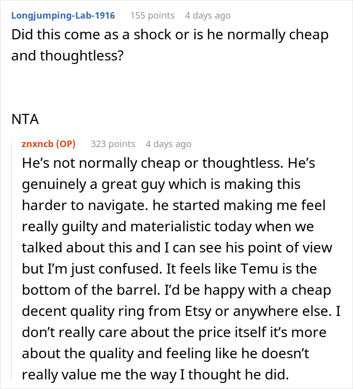 Woman Adores Her Engagement Ring, Changes Her Mind After Finding Out How Much It Cost