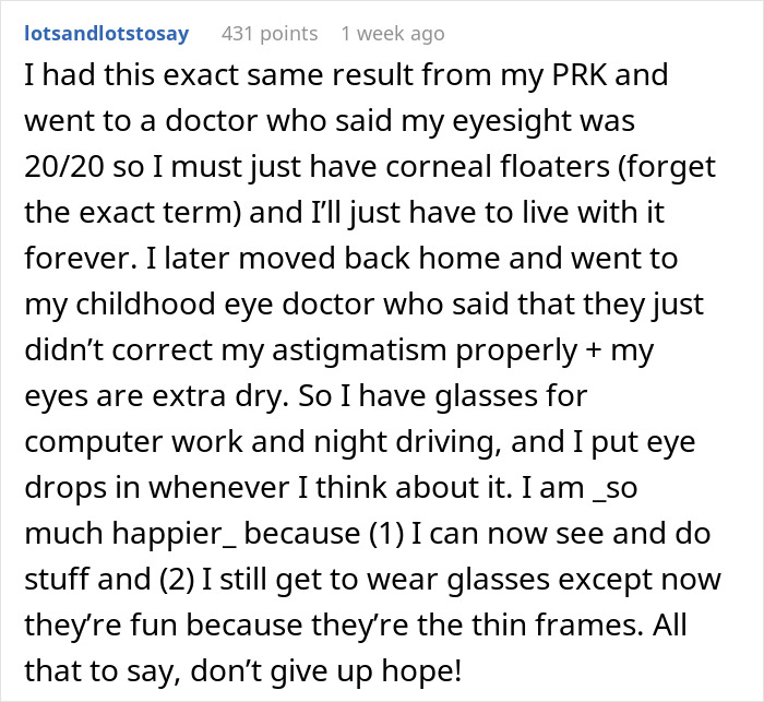 “I Regret Having My Eyes Lasered”: Netizen Candidly Talks About Surgery Results 5 Years Later “I Regret Having My Eyes Lasered”: Netizen Candidly Talks About Surgery Results 5 Years Later