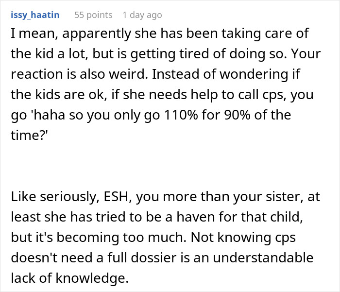 Woman Tells Sis To Stop Claiming Her House Is A Safe Place For Kids As She Ignores The Ones In Need Woman Tells Sis To Stop Claiming Her House Is A Safe Place For Kids As She Ignores The Ones In Need