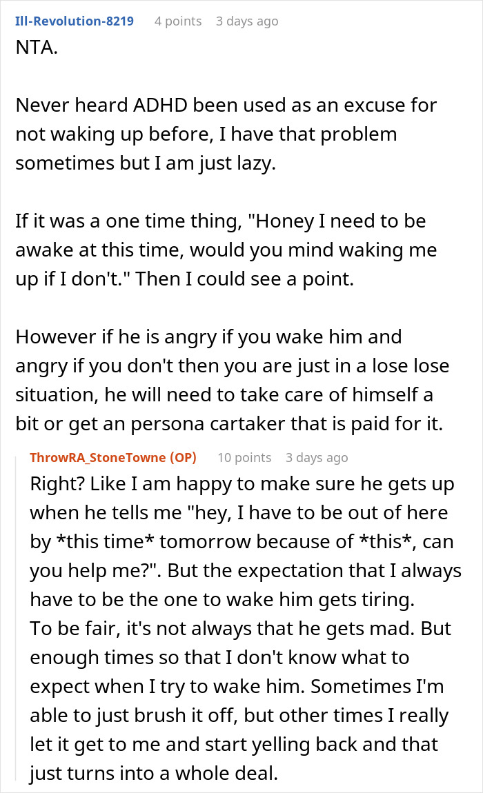 Woman Refuses To Wake BF Up In The Morning, He Almost Loses His Job Over It