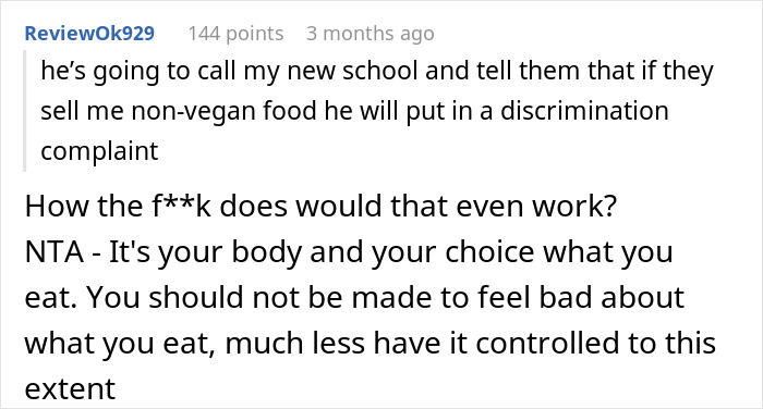 Teen Gets A Huge Lecture For Daring To Break His Vegan Diet And Trying Pizza With Cheese At School