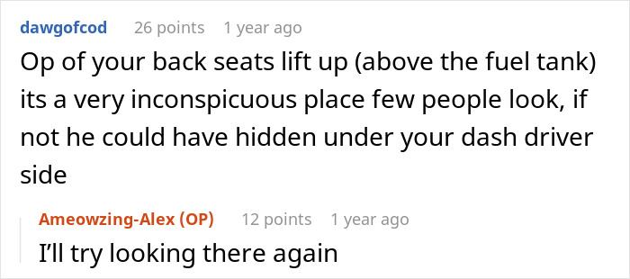 BF Says He Wants To Be Certain That His GF Is "Solid", Decides To Hide AirTag In Her Car BF Says He Wants To Be Certain That His GF Is "Solid", Decides To Hide AirTag In Her Car