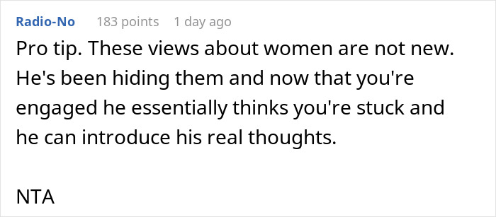 Man Proudly Berates Women To His Fianc&eacute;e, Is Shocked To Hear She&rsquo;s No Longer In Love With Him