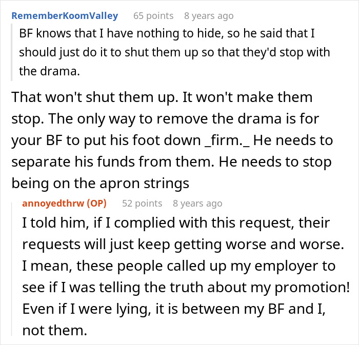 GF Earns More Than BF, His Manipulative Parents Demand To See Her Bank Statements, She’s Aghast GF Earns More Than BF, His Manipulative Parents Demand To See Her Bank Statements, She’s Aghast