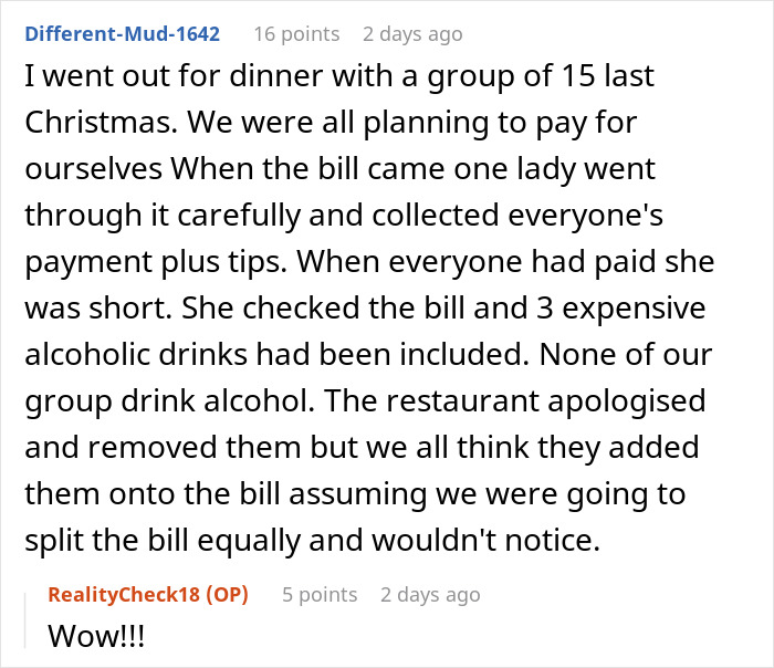 Guy Starts Ordering A Lot Of Food After Coworkers Refuse To Stop Splitting The Bill