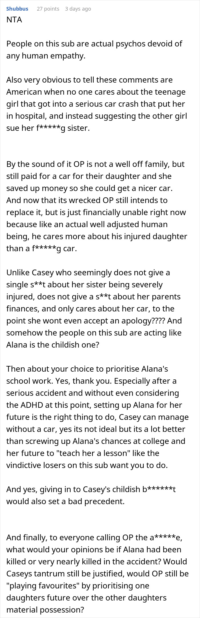 Girl Rejects Family’s Apology After Sister Wrecks Her Car, Gives Parents An Ultimatum Girl Rejects Family’s Apology After Sister Wrecks Her Car, Gives Parents An Ultimatum