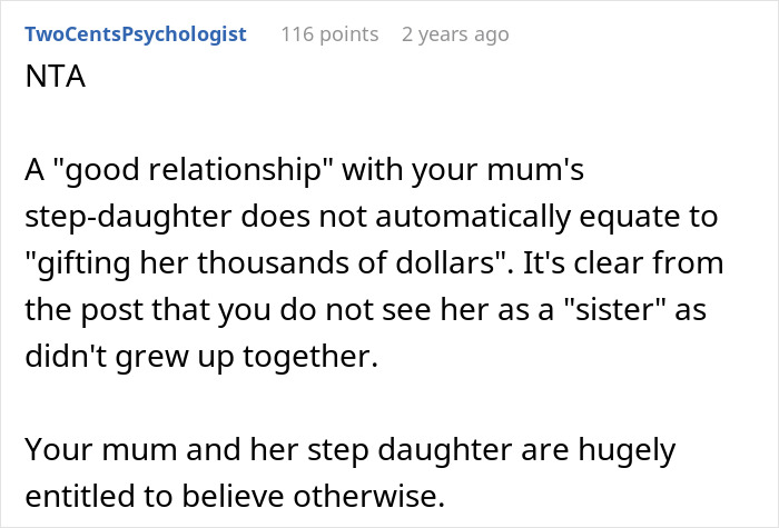 Guy Refuses To Fund Stepsister&rsquo;s Wedding, Calls Out Mom&rsquo;s Choices When She Protests