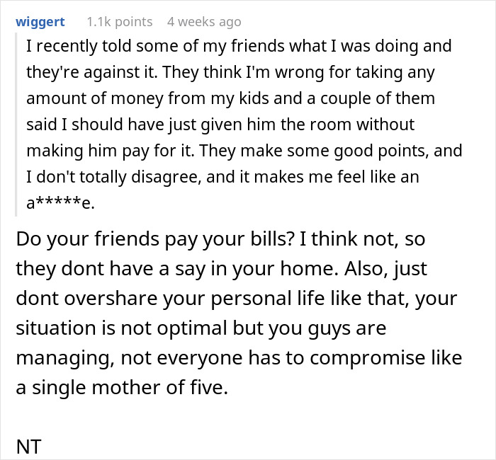 Eldest Son Says He Will Move Out Unless He Gets A Separate Room, Is Told To Pay Rent Eldest Son Says He Will Move Out Unless He Gets A Separate Room, Is Told To Pay Rent