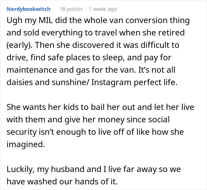 Woman Refuses To Take In Her Parents After They Regretted Pursuing Their Dream, Is Called Selfish