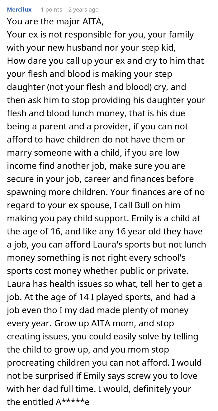 Teen Refuses To Buy Lunch For Stepsis As She Can’t Afford It But Doesn’t Try To Get Part-Time Job Teen Refuses To Buy Lunch For Stepsis As She Can’t Afford It But Doesn’t Try To Get Part-Time Job