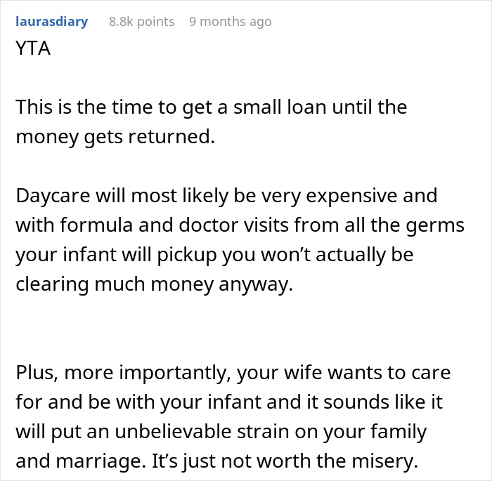 “She Never Would Have Agreed To Have A Baby”: Man Faces Divorce After Telling Wife To Get A Job “She Never Would Have Agreed To Have A Baby”: Man Faces Divorce After Telling Wife To Get A Job
