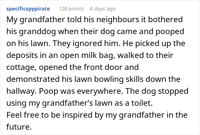 Woman Enjoys Neighbor’s Cursing Tirade As They Find Dog Poop That Once Was In The Yard Next Door Woman Enjoys Neighbor’s Cursing Tirade As They Find Dog Poop That Once Was In The Yard Next Door