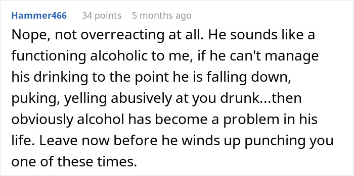 Woman Ends 4-Year Relationship Over BF&rsquo;s Drunken Outbursts, Guy Says She&rsquo;s Overreacting