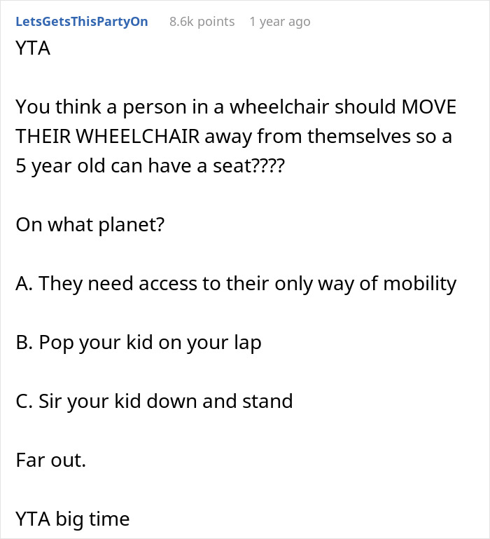 Mom Is Livid After Disabled Person On Bus Refused To Move So She Could Sit Together With Her 5YO Mom Is Livid After Disabled Person On Bus Refused To Move So She Could Sit Together With Her 5YO