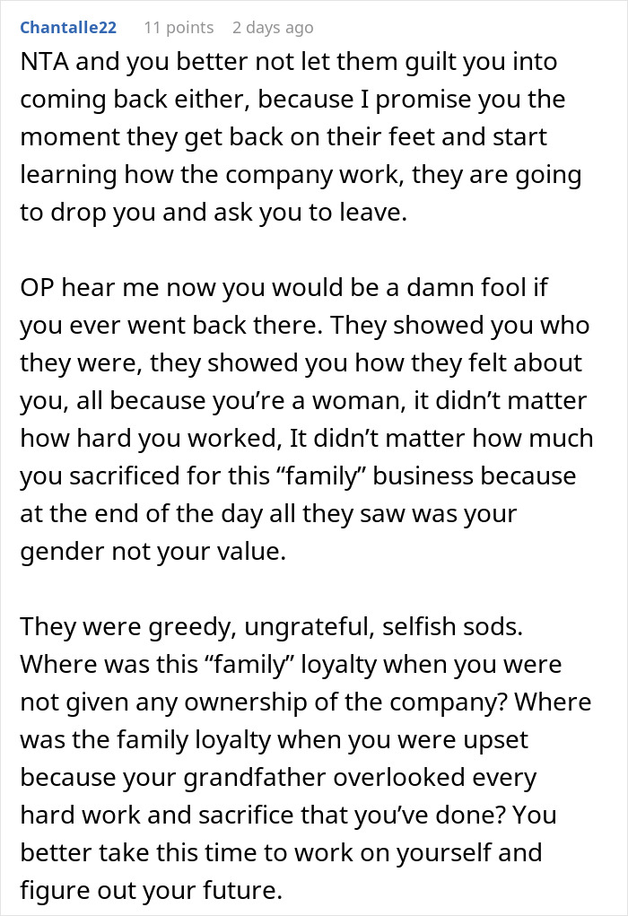 Men Laugh After Granddaughter Is Forced Out Of Business, Beg Her To Return As Everything Fails