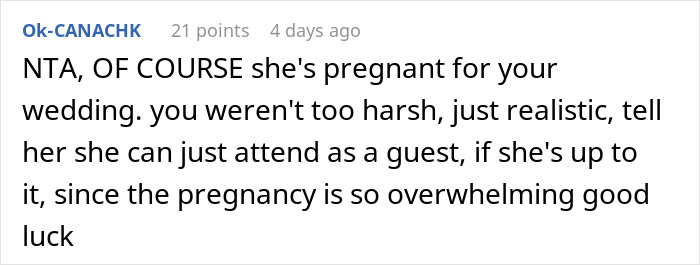 Pregnant Sister Plans Her Gender Reveal On Woman&rsquo;s Wedding Weekend, Gets Uninvited