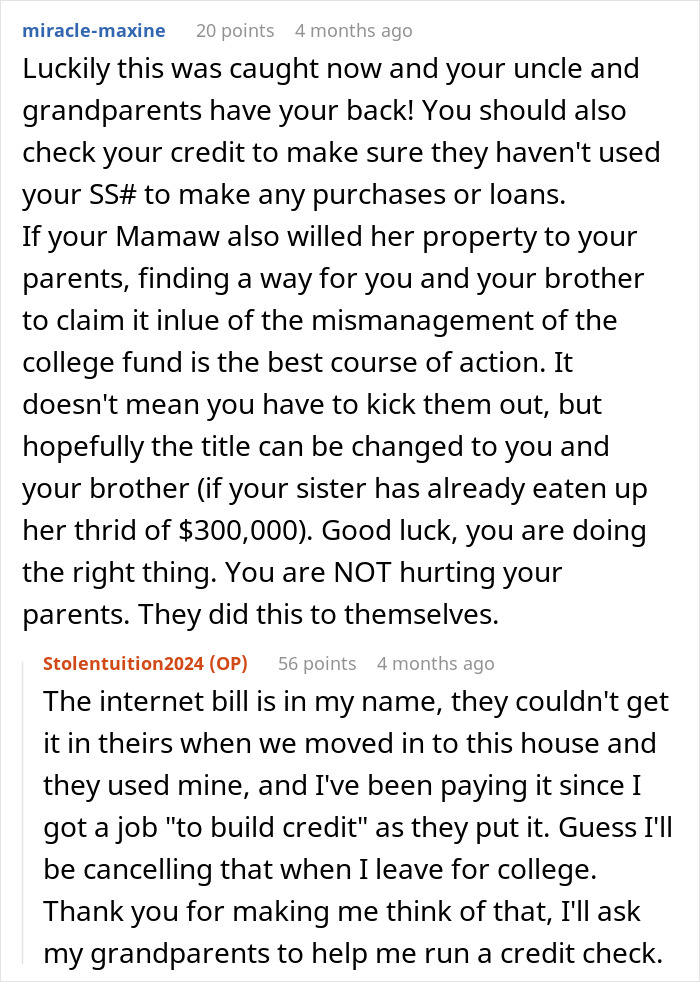 Parents Blew 300K Inheritance, Teen Is Considering Suing Them With Family's Help