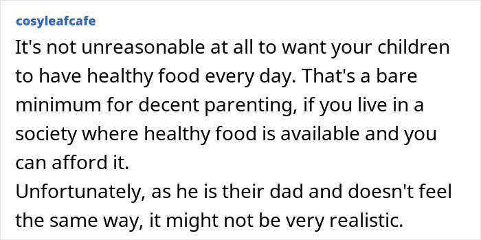 Mom Calls Out Ex-Husband For Giving Kids Unhealthy Meals Instead Of Cooking