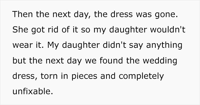 Bride Destroys Stepdaughter&rsquo;s &ldquo;Provocative&rdquo; Dress So She Can&rsquo;t Wear It, The Payback Makes Her Cry