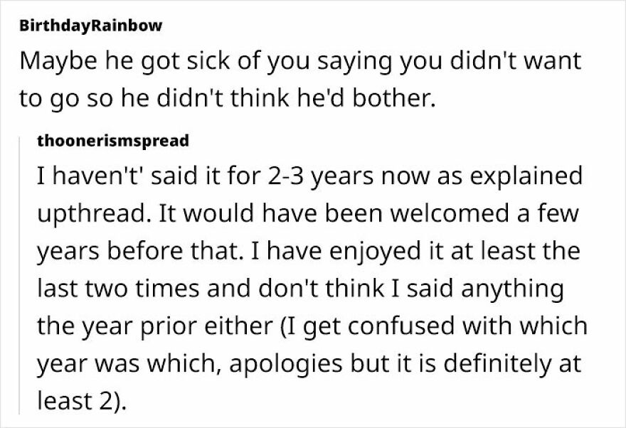 Woman Is Puzzled After Friend Doesn&rsquo;t Buy Her A Ticket With No Warning After Doing It For 17 Years