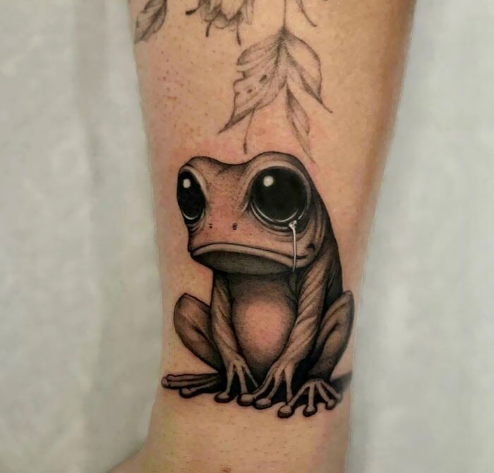 A Sad Frog By Casey Ryder, North Coast Tattoos In Scarborough, Me