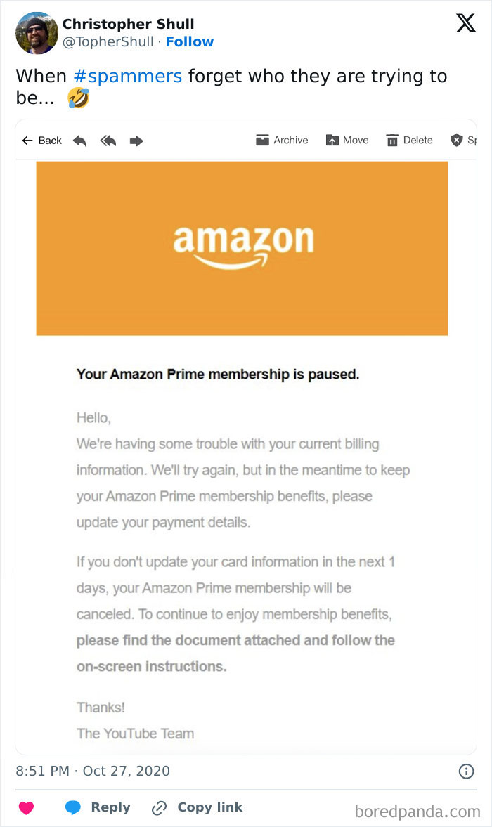 If You Are Going To Attempt To Scam Me, Pay Me The Courtesy Of Reviewing The Email First