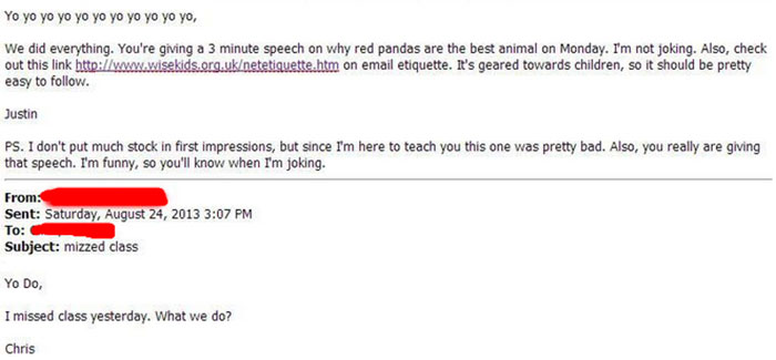 Never Say "Yo" To Your Professor