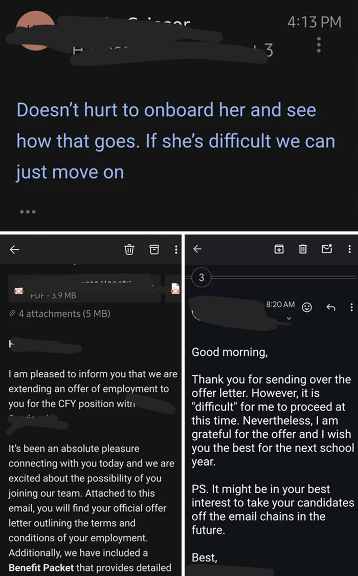 Employer Forgot To Take Me Off Of Email Thread After Interview