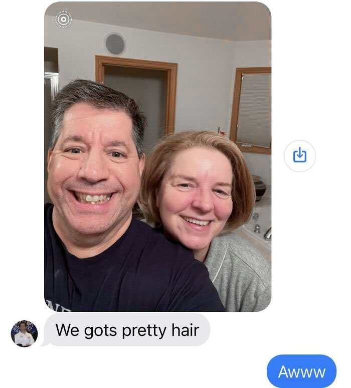 My Parents Sent Me A Selfie After They Both Got A Haircut