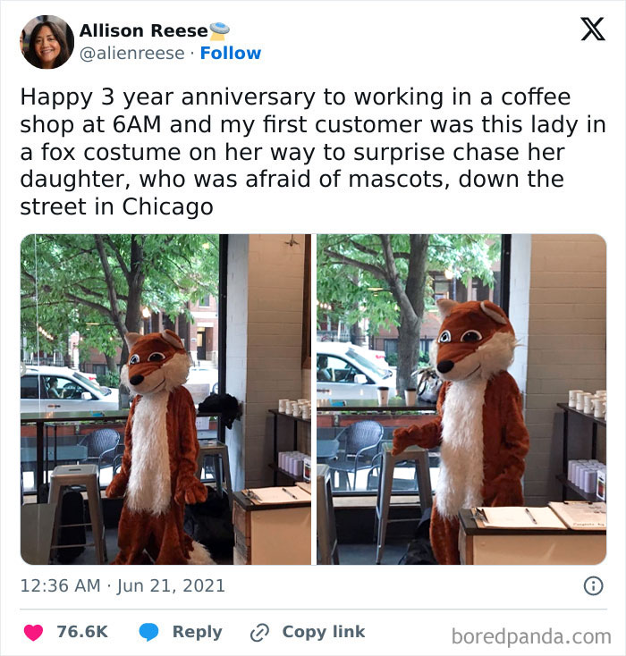 This Lady Had Flown In From Out Of Town To Surprise Her Kid By Chasing Her Down The Street In Her Nightmare Situation Before Work. Best Open I Ever Had