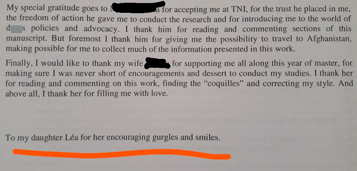 I Found Out My Dad Dedicated His Thesis To Me