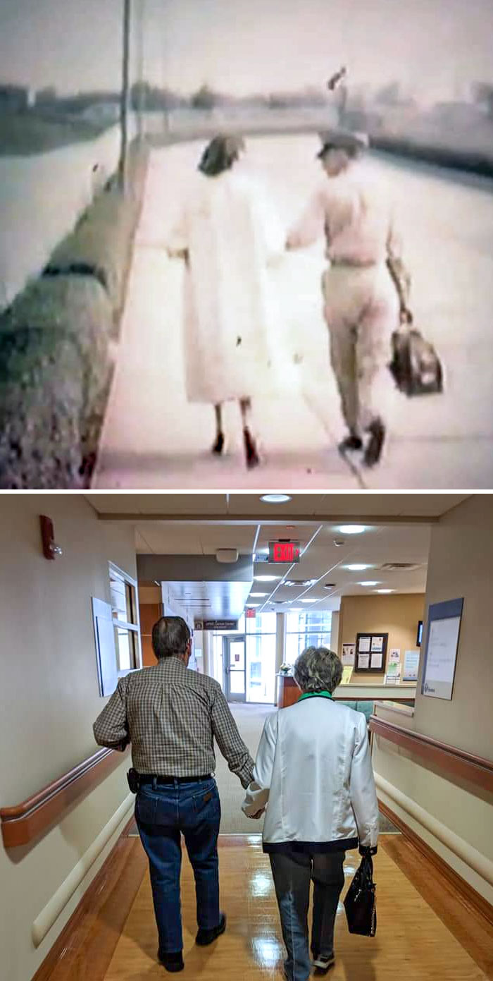 60 Years Apart. Going Home From Service 1959 And Going Home From Chemo 2019