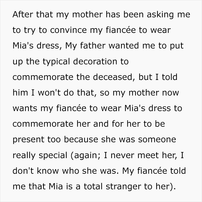 Dad Pressures His Soon-To-Be DIL To Wear His Late Wife&rsquo;s Wedding Dress Decades After She Died