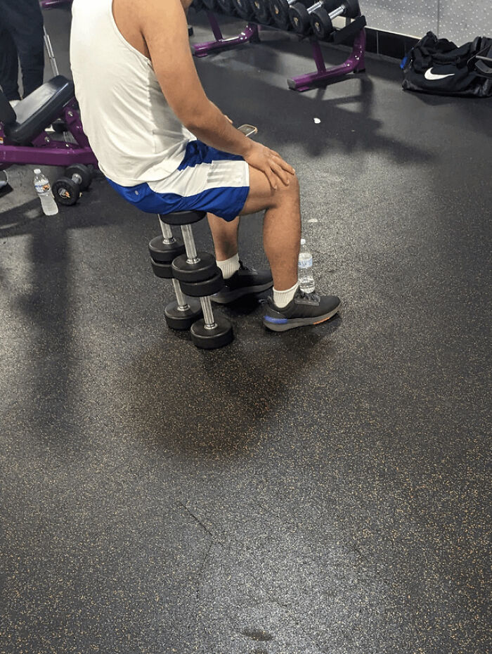 This Person At The Gym Hogging Dumbells